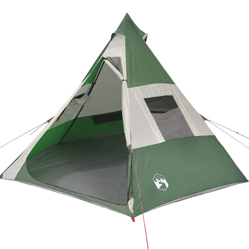 Tipi impermeable Vidaxl de 7 personas en verde 4/7