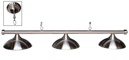 Trend Trio Brushed Steel Billard Lampe