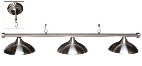 Trend Trio Brushed Steel Billard Lampe