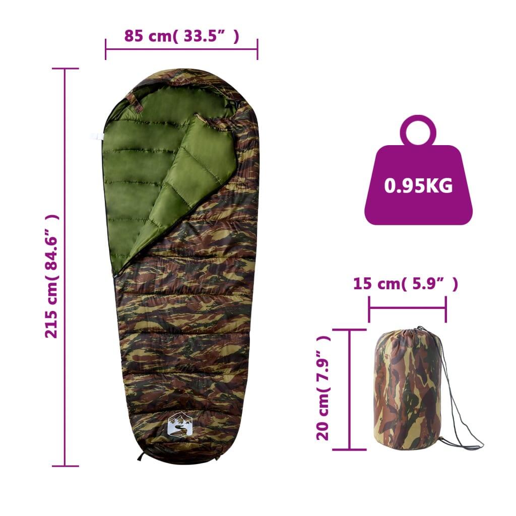 Saco de dormir tipo momia de camping para adultos 3 estaciones 5/6