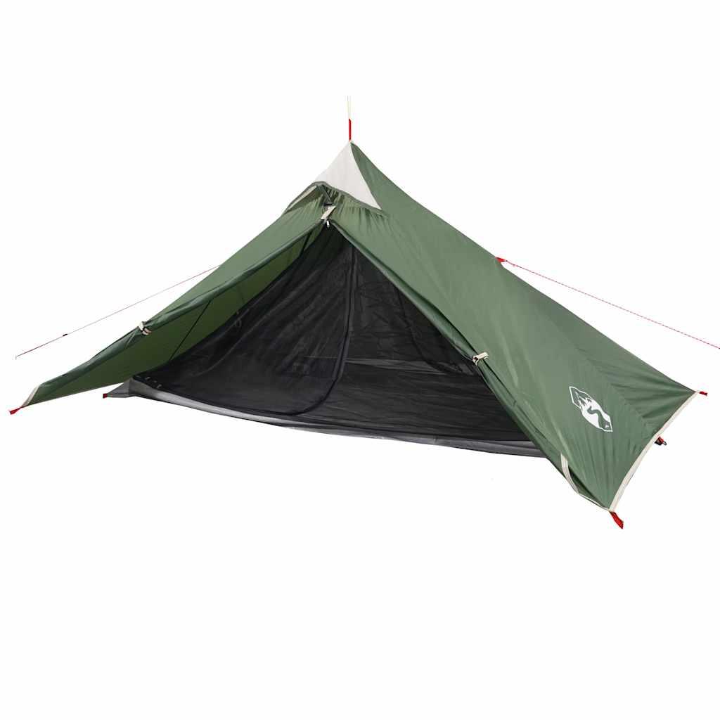 Tente Tipi Imperméable 1 Personne en Vert pour Campeurs Aventureux 4/7