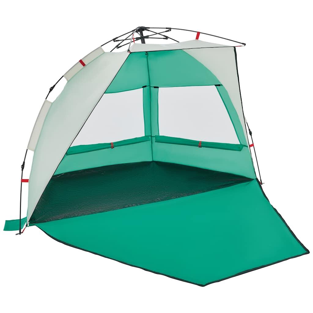 Tienda de playa VidaXL para 2 personas, impermeable, montaje rápido, verde mar 4/7