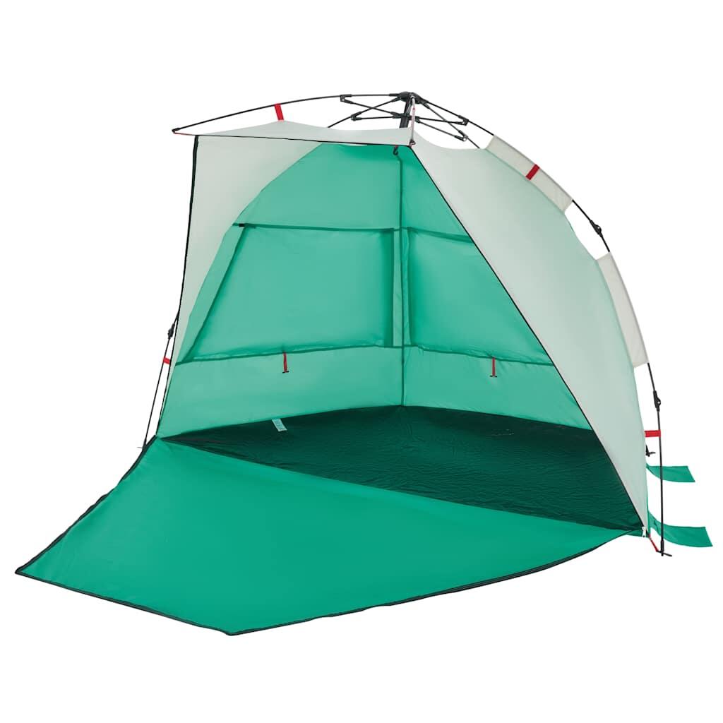 Tienda de playa VidaXL para 2 personas, impermeable, montaje rápido, verde mar 5/7