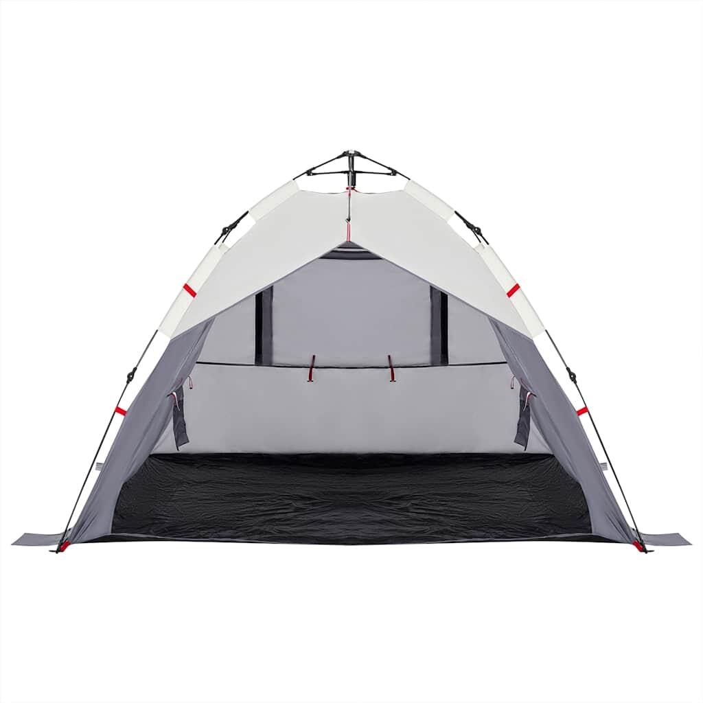 Tente de plage VidaXL 3 personnes imperméable grise 6/7