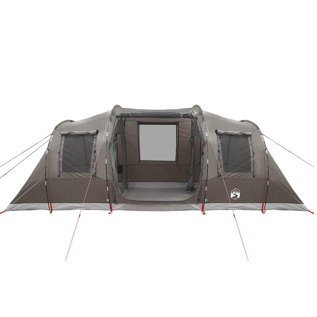 Tienda de túnel Vidaxl para 6 personas - Impermeable y marrón 6/7