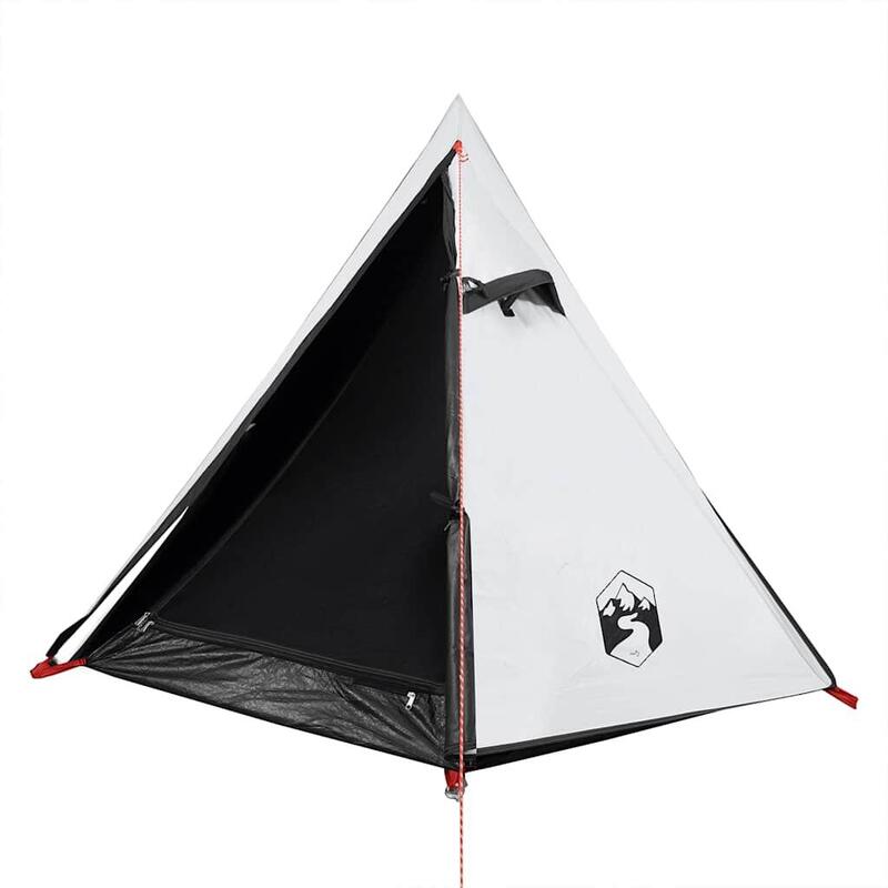 VidaXL Tente Dôme 2 Personnes - Tissu Imperméable et Occultant en Blanc