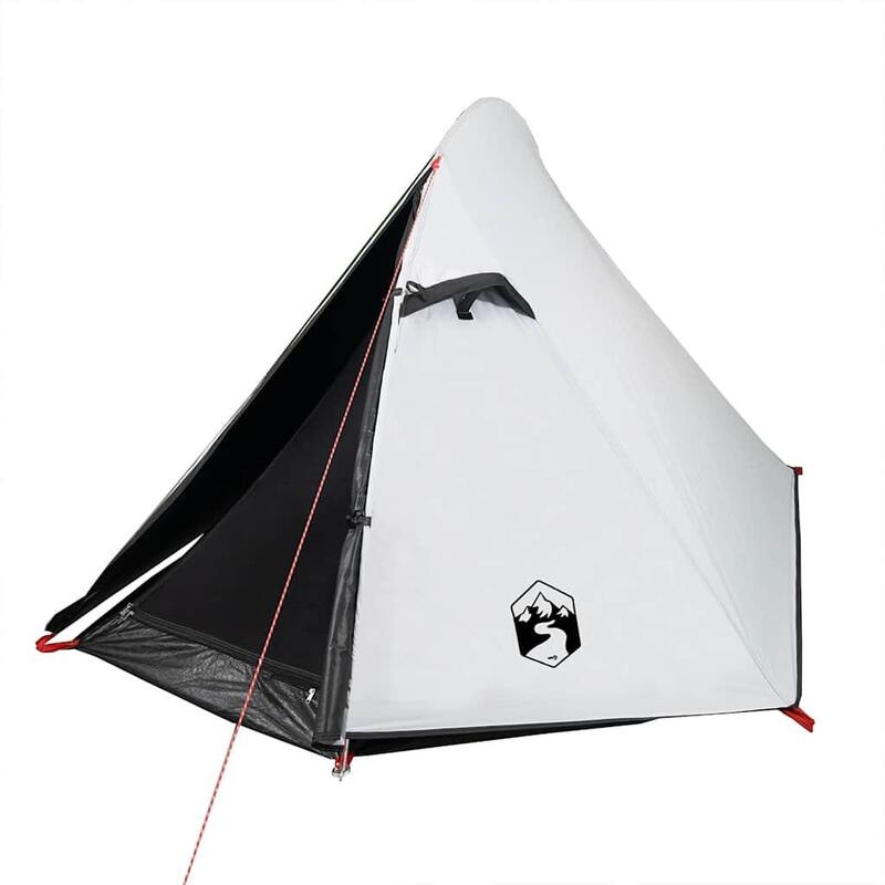 VidaXL Tente Dôme 2 Personnes - Tissu Imperméable et Occultant en Blanc