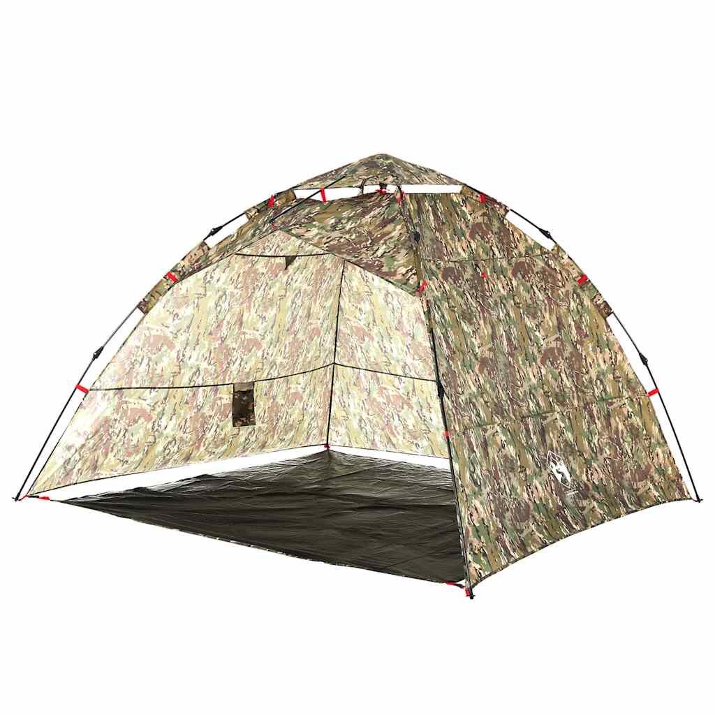 Tente Camouflage VidaXL 4 Personnes avec Système de Libération Rapide 4/7