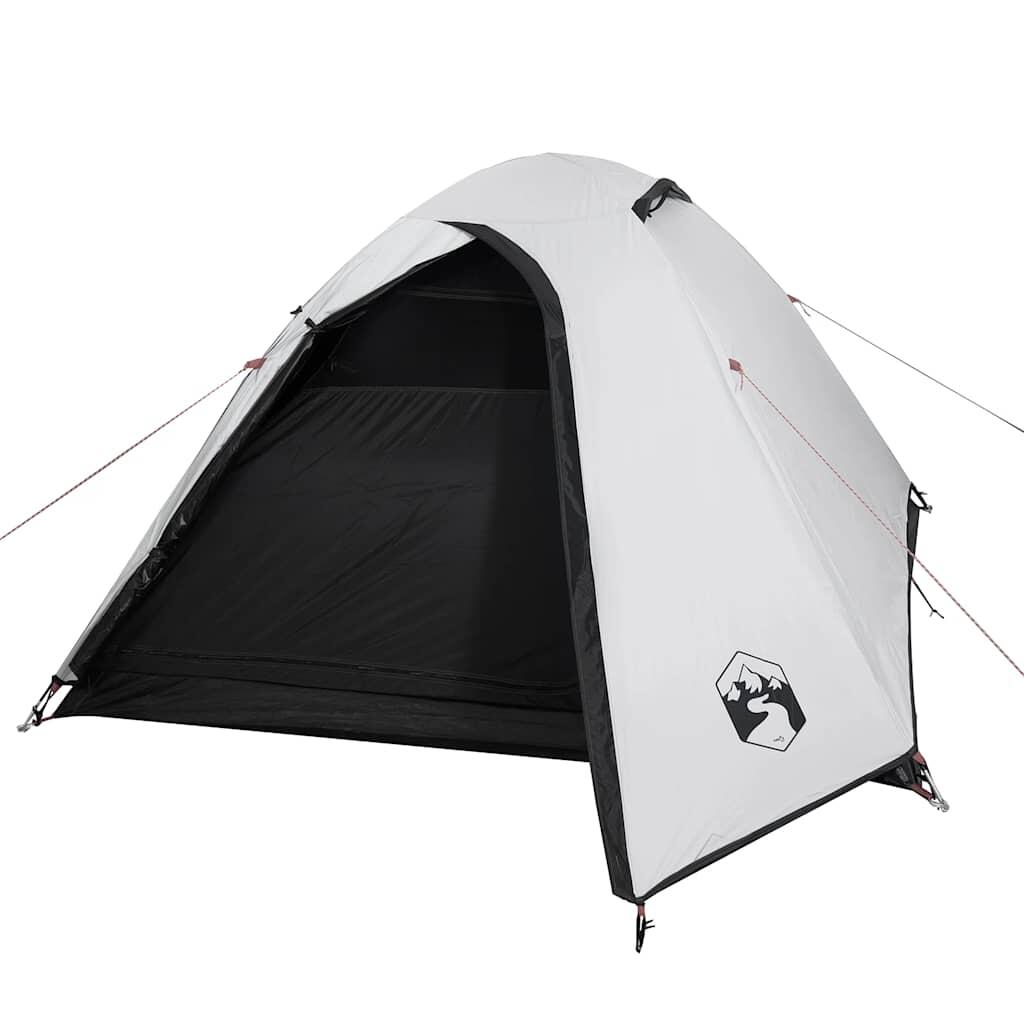 Tente dôme VidaXL 2 personnes tissu imperméable obscurcissant blanc 4/7