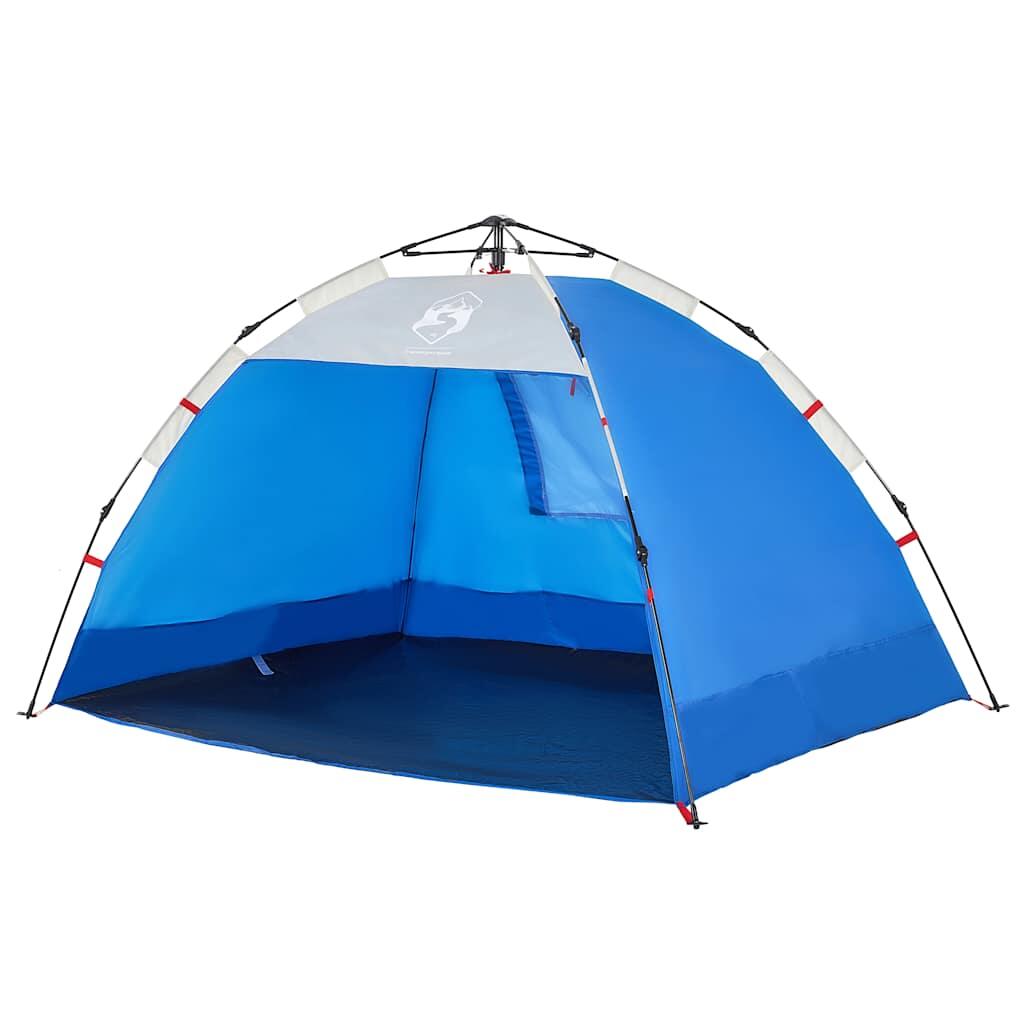 Tente de Plage Étanche 2 Personnes avec Libération Rapide en Bleu 4/7