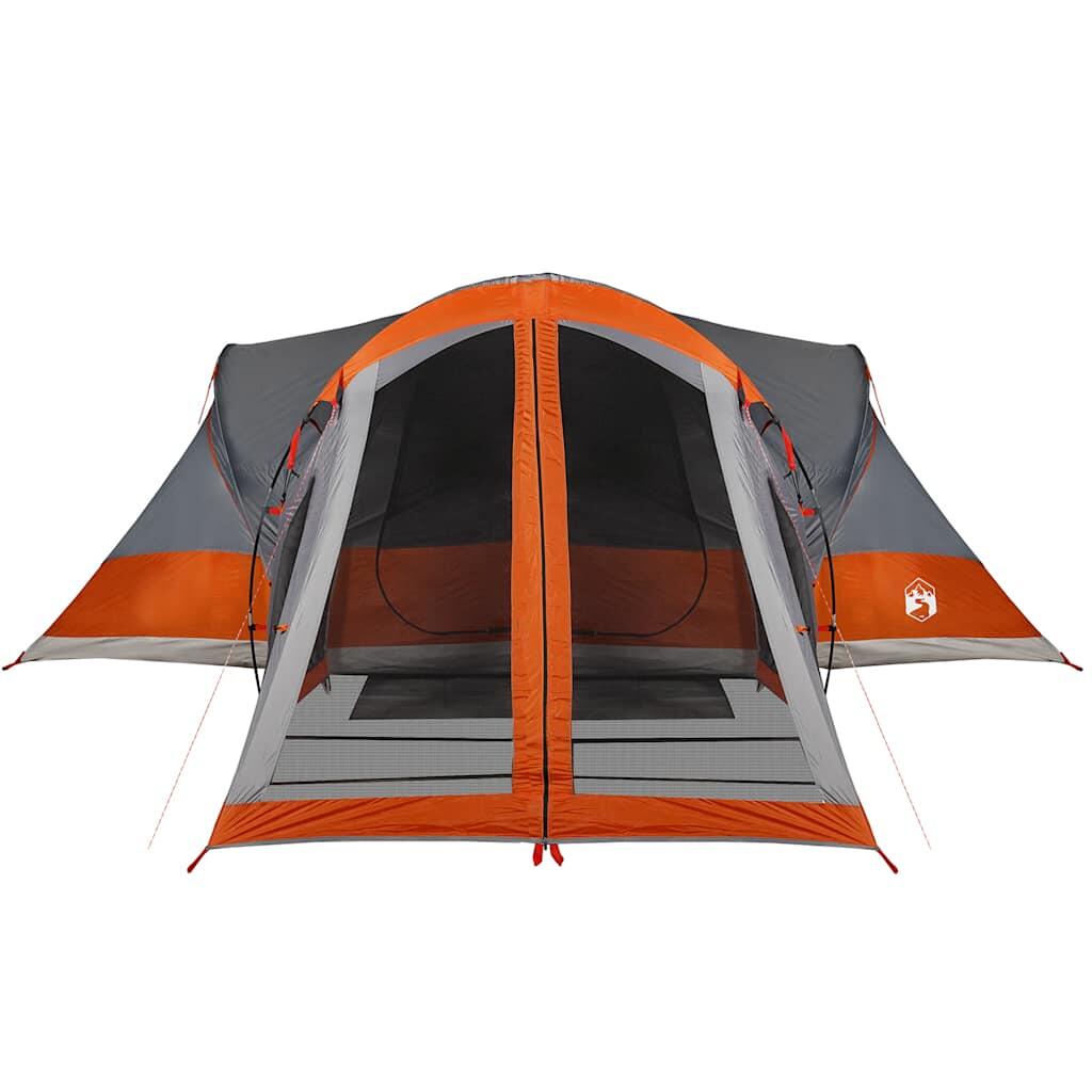 VidaXL Tienda Tipi Impermeable para Familias de 8 Personas en Gris y Naranja 6/7