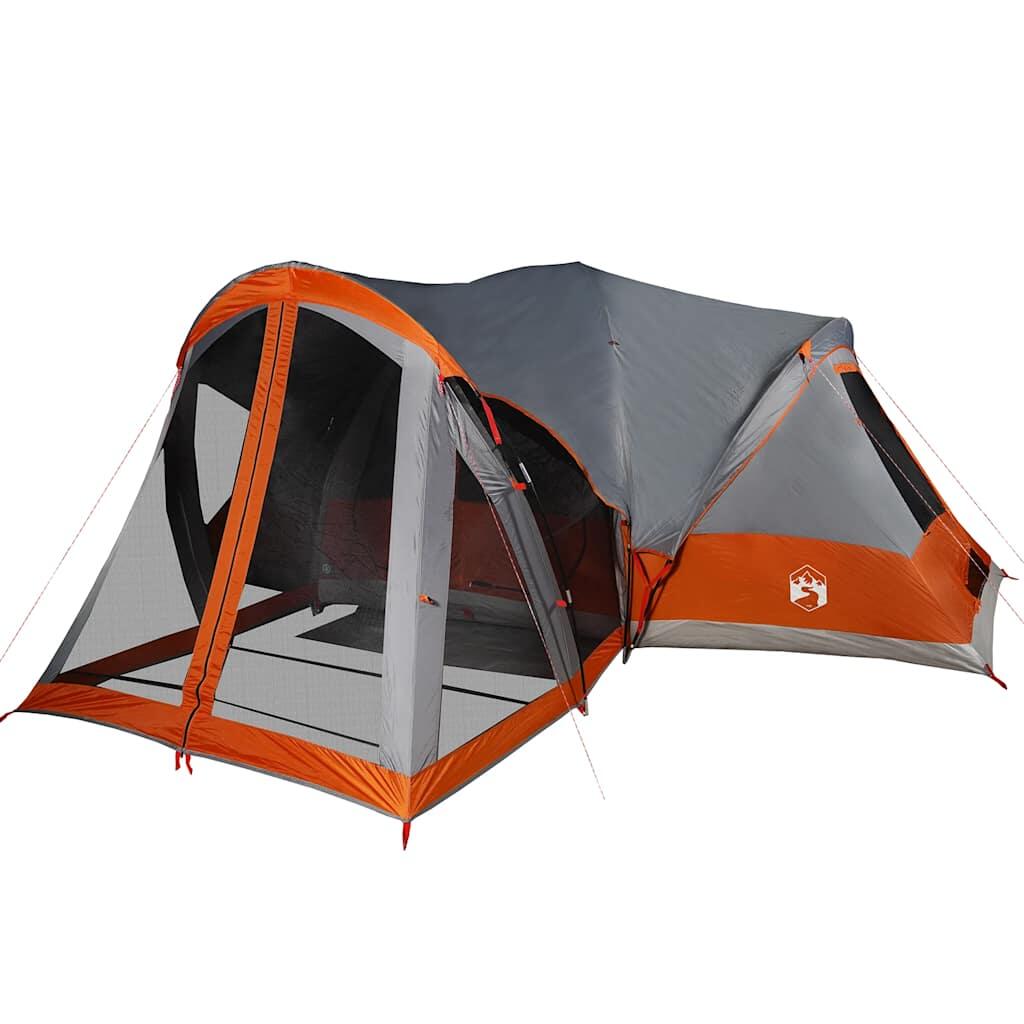 VidaXL Tienda Tipi Impermeable para Familias de 8 Personas en Gris y Naranja 4/7
