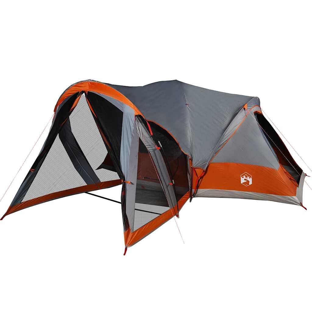 VidaXL Tienda Tipi Impermeable para Familias de 8 Personas en Gris y Naranja 5/7