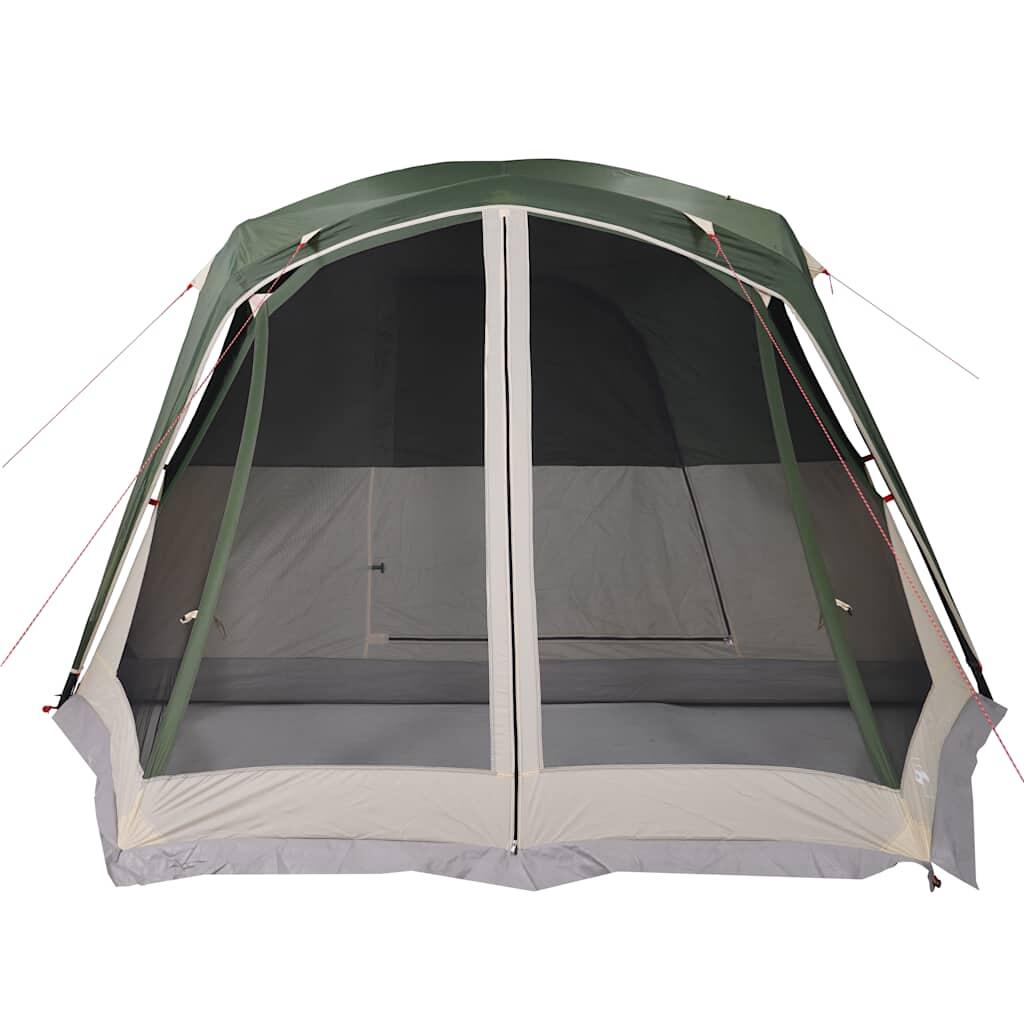 Tienda familiar Vidaxl con toldo - impermeable para 6 personas verde 6/7