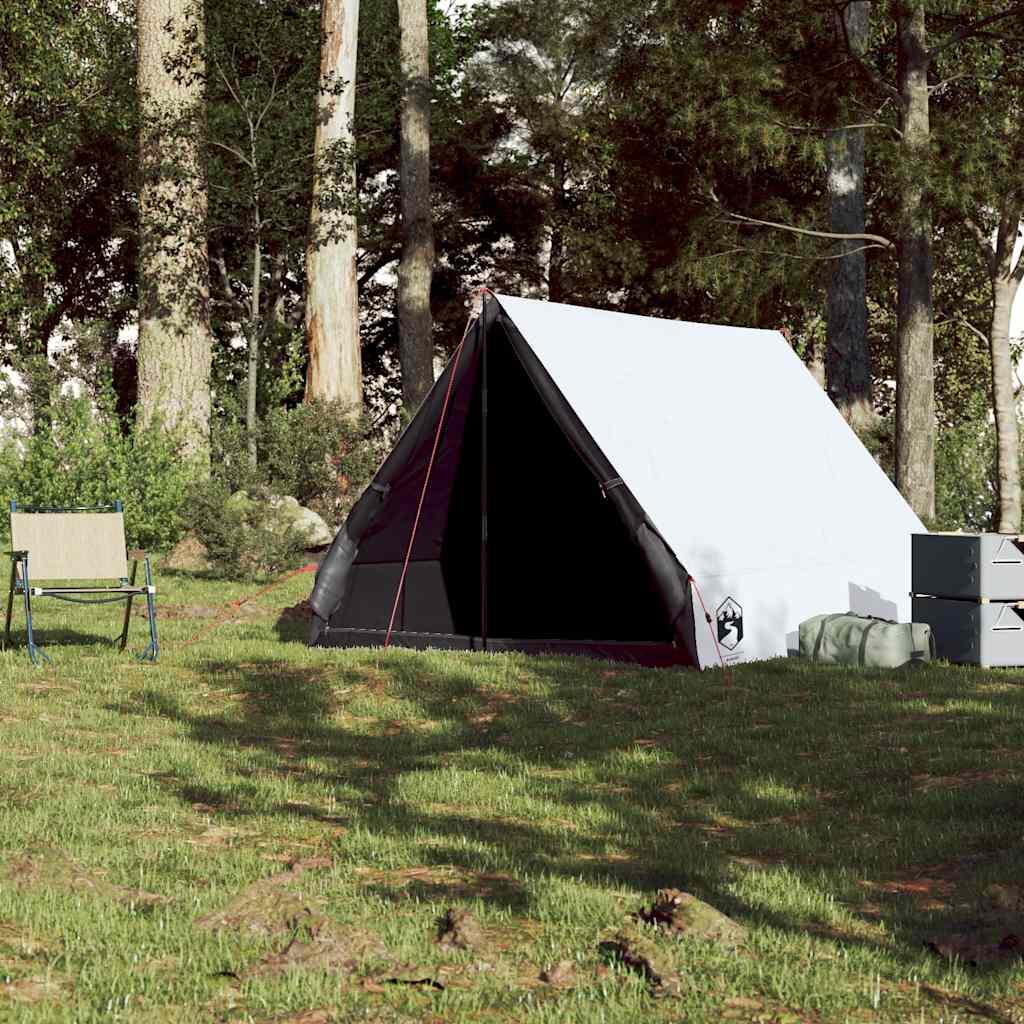 Tente VidaXL A-frame 2 places tissu occultant imperméable blanc 4/7