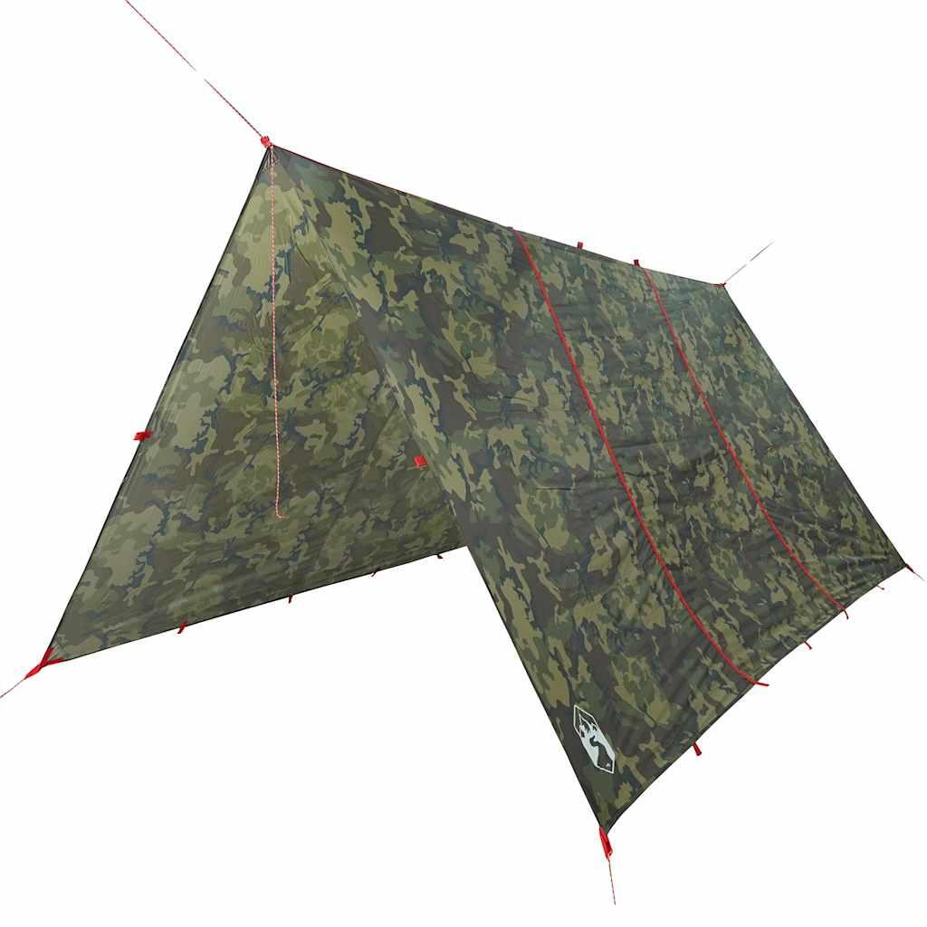 VidaXL Telo da campeggio impermeabile 451x420 cm camouflage 2/7