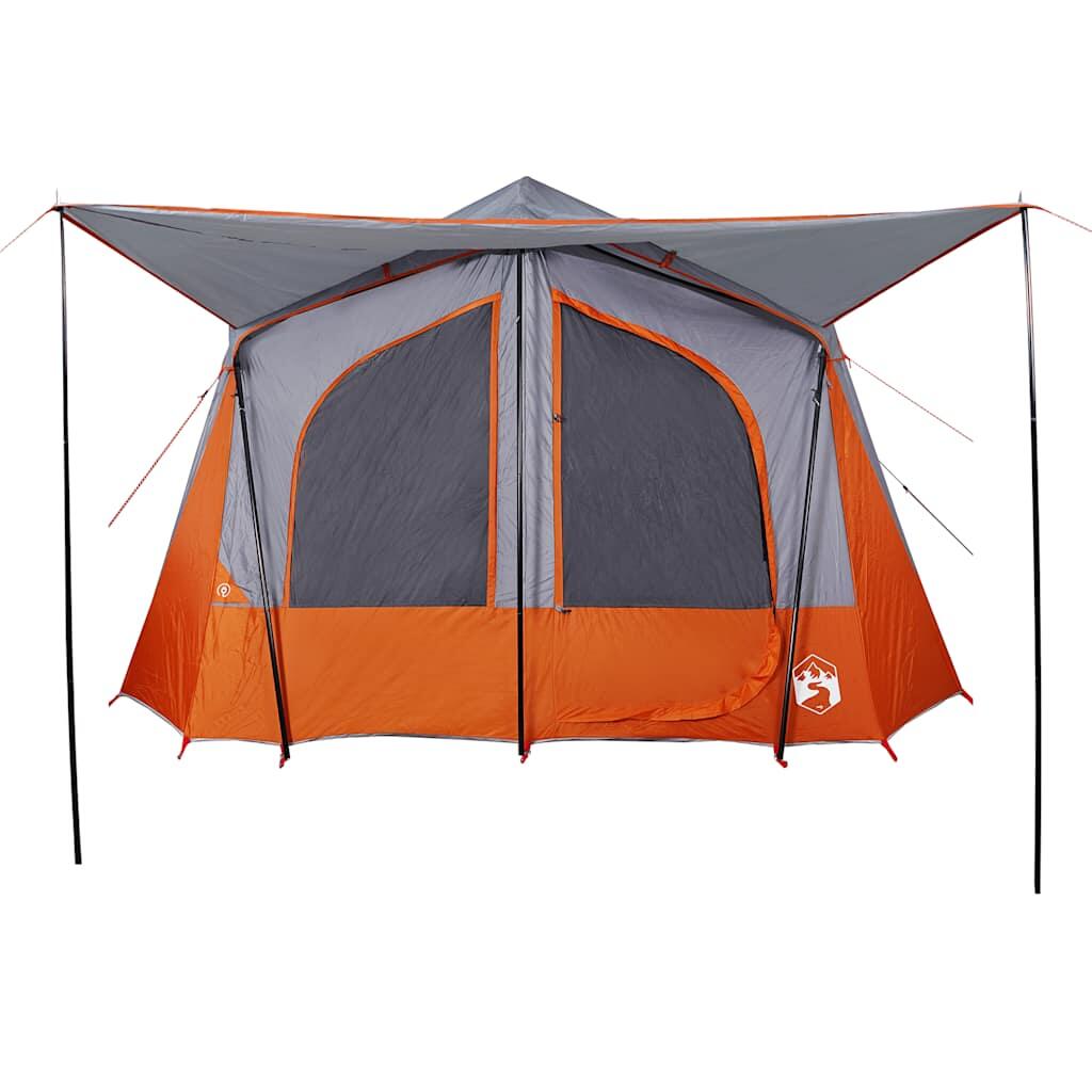 Tente VidaXL 5 personnes étanche gris et orange 5/7