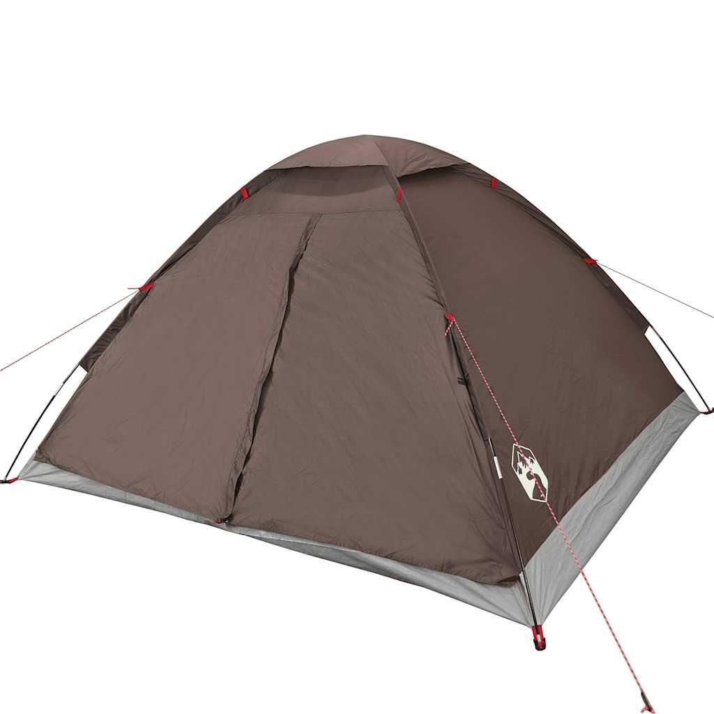 Tenda a cupola impermeabile VidaXL 4 posti marrone. 5/7