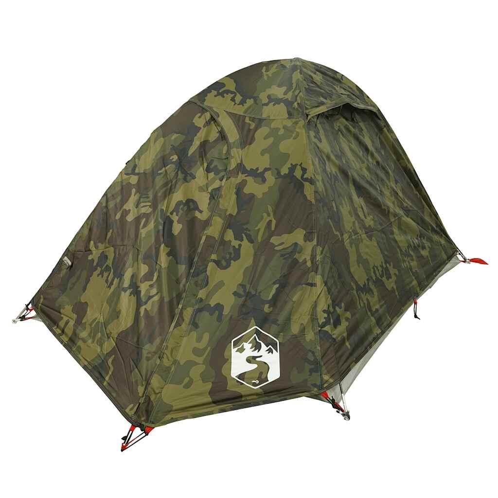 VidaXL Tenda a cupola impermeabile 2 persone mimetica 5/7
