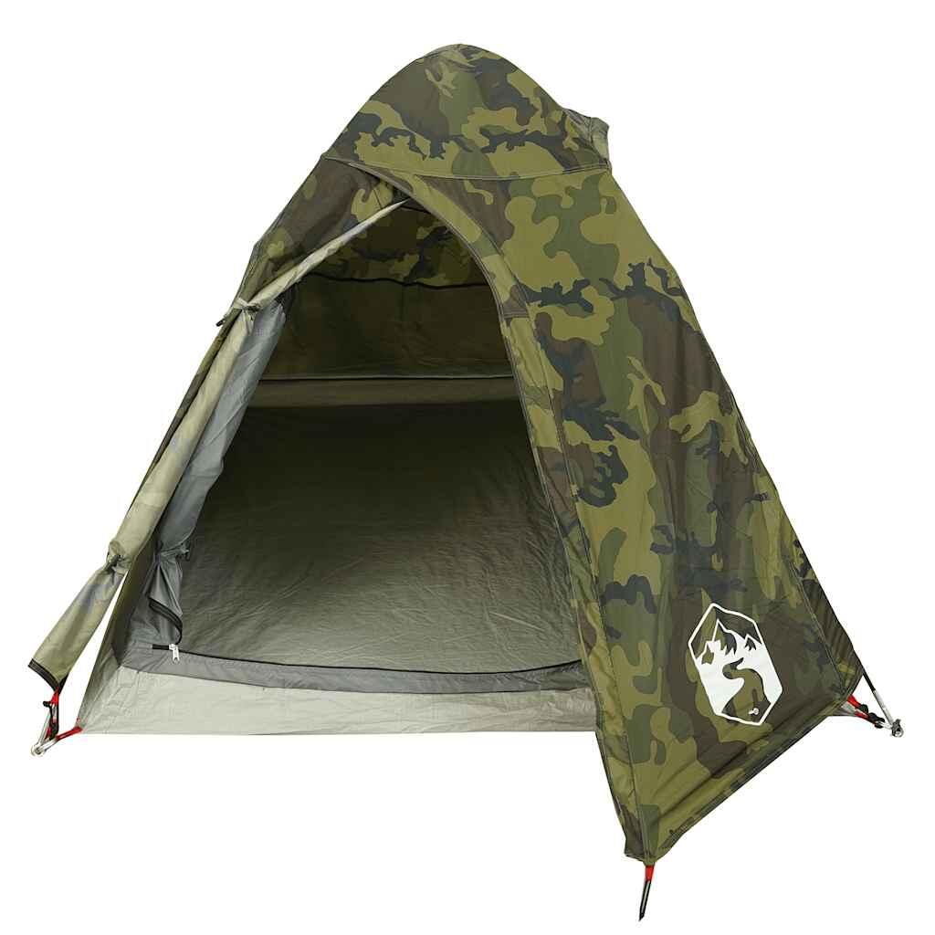 VidaXL Tenda a cupola impermeabile 2 persone mimetica 6/7
