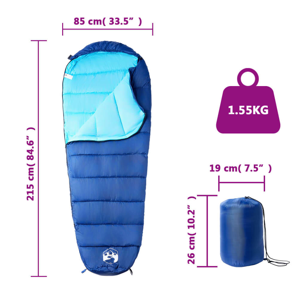 Saco de dormir tipo momia de camping para adultos 3 estaciones 5/6