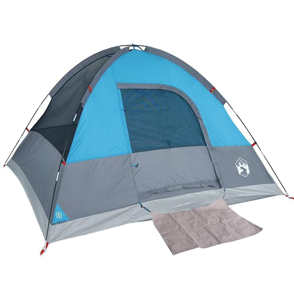 Tente Dome Vidaxl Imperméable pour 4 Personnes en Bleu 5/7