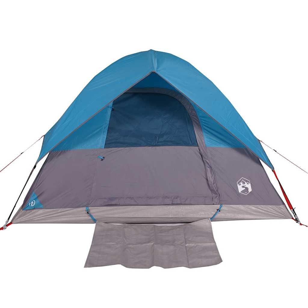 Tente Dome Vidaxl Imperméable pour 4 Personnes en Bleu 6/7
