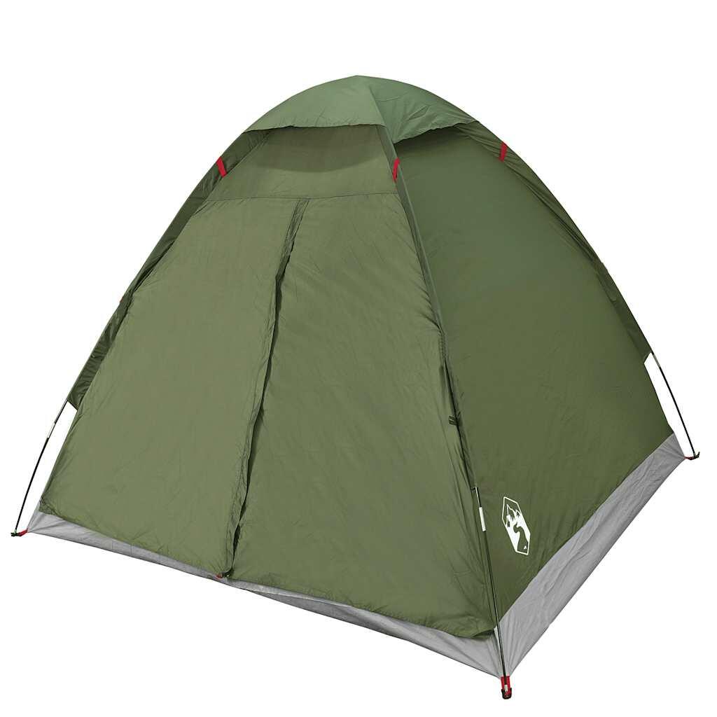 VidaXL Tenda a Cupola 2 Persone Impermeabile Verde Oliva 5/7