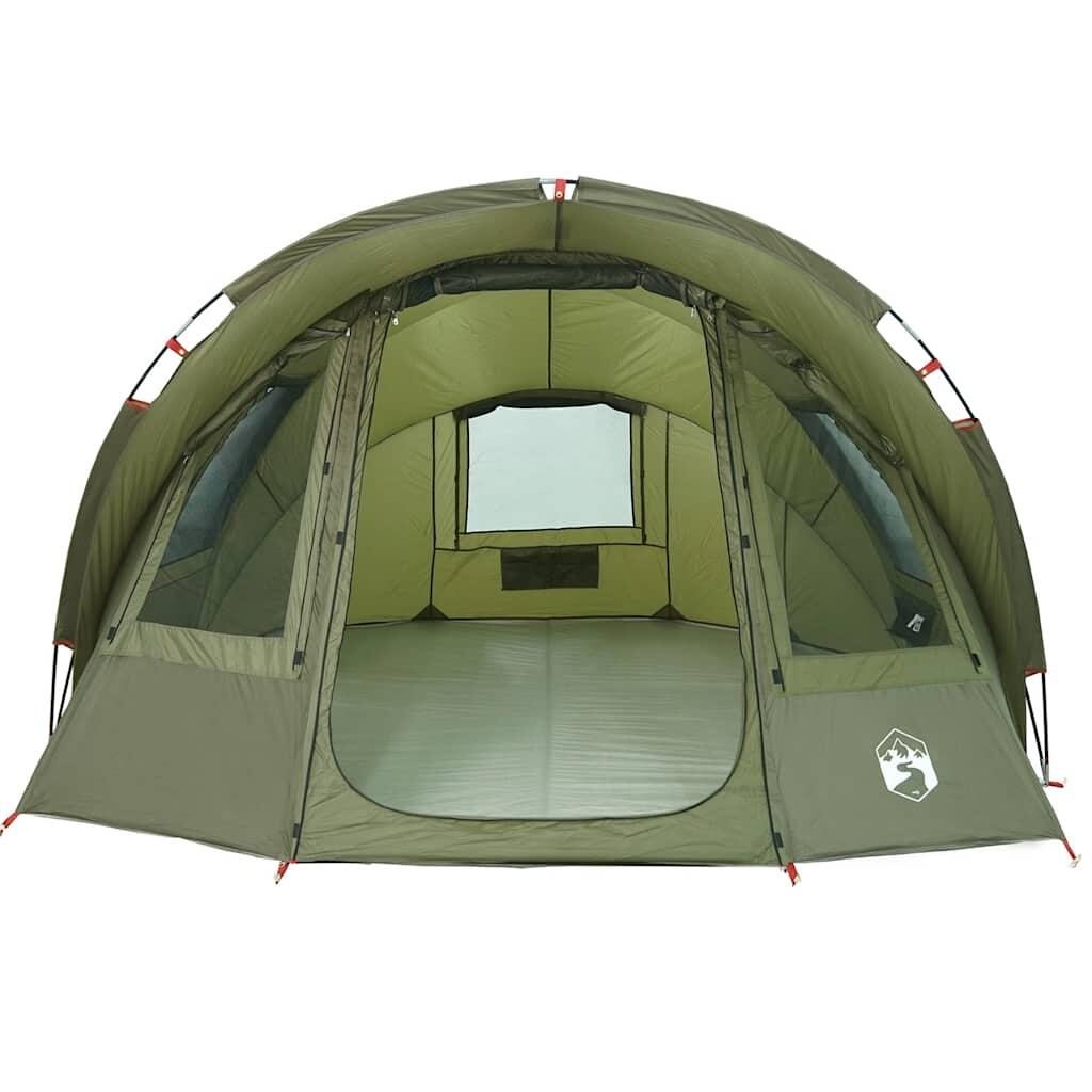 Tenda da pesca VidaXL 2 persone impermeabile verde oliva 6/7