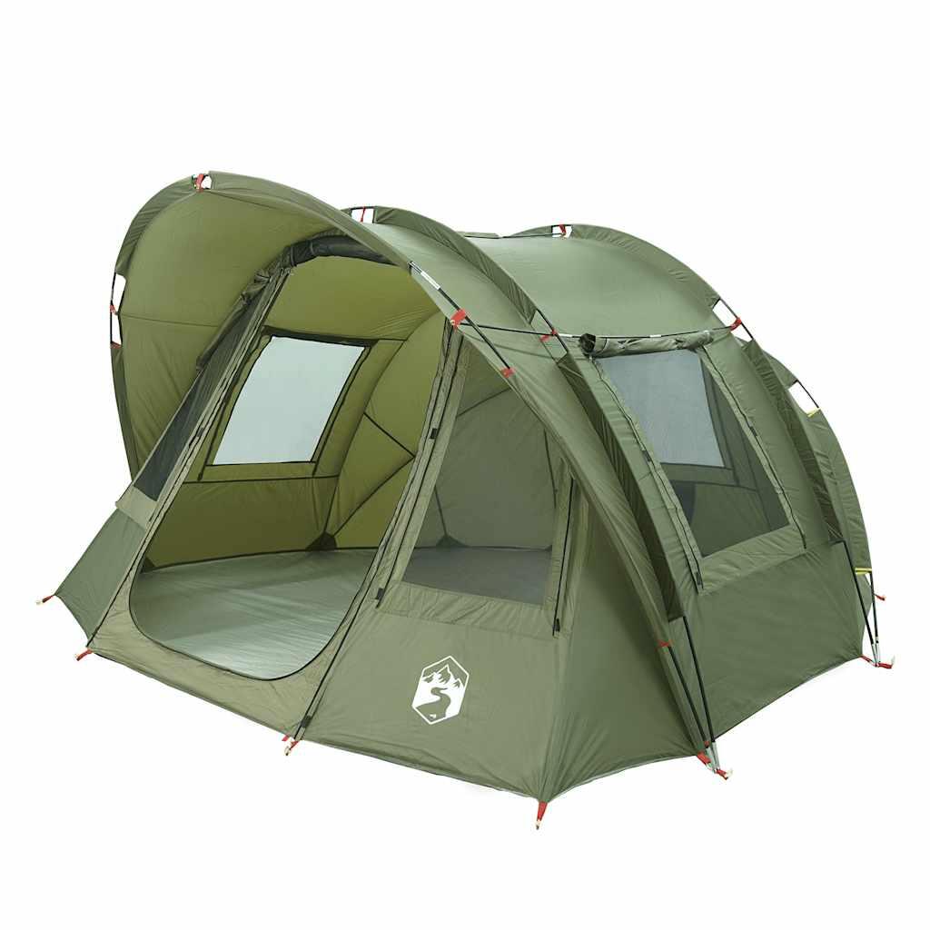 Tenda da pesca VidaXL 2 persone impermeabile verde oliva 4/7