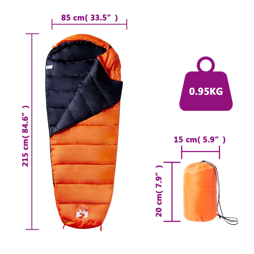 Saco de dormir tipo momia de camping para adultos 3 estaciones 5/6