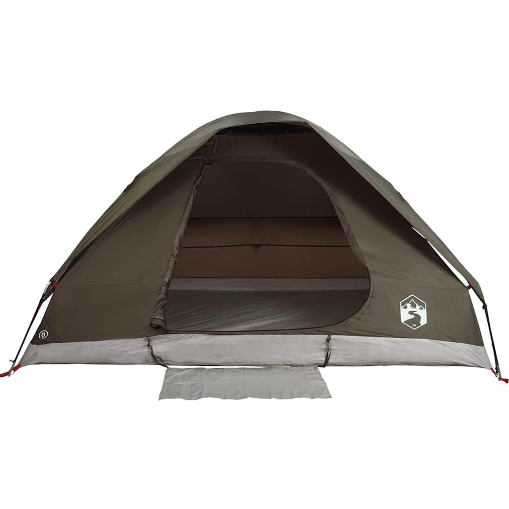 Tenda a cupola impermeabile VidaXL 4 persone marrone 6/7