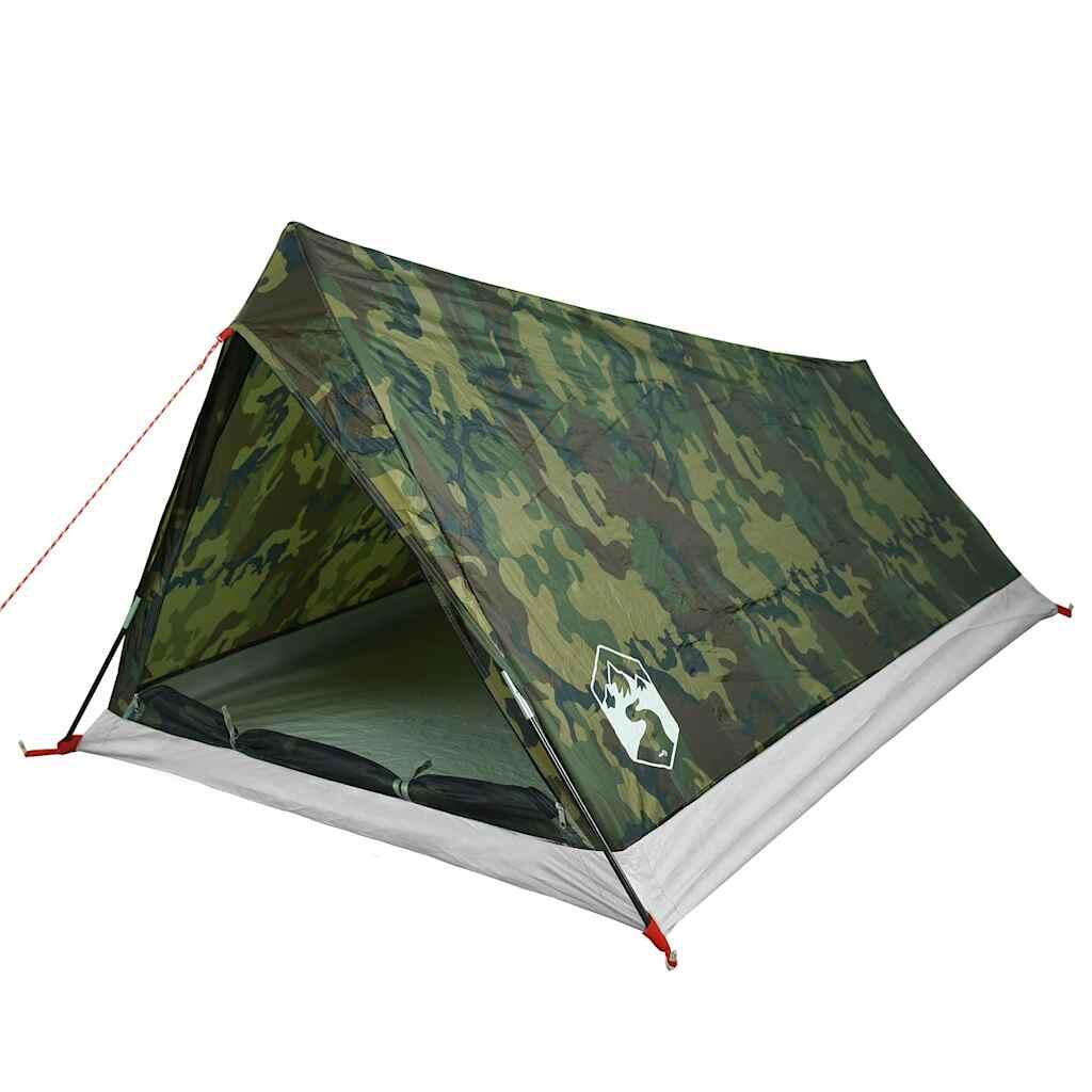 Tenda VidaXL impermeabile per 2 persone camouflage 4/7