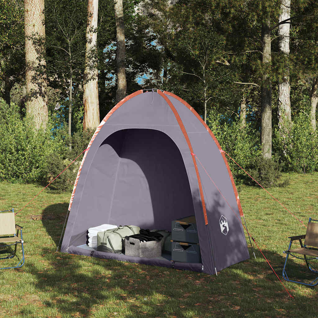 Wasserdichtes Lagerzelt in Grau und Orange für Camping 3/7