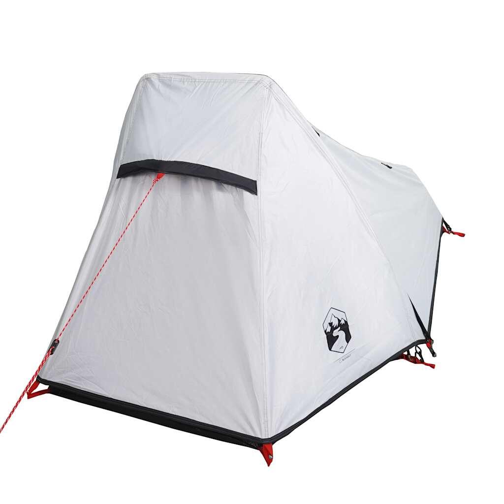 Tente tunnel VidaXL 1 place imperméable tissu occultant blanc 6/7