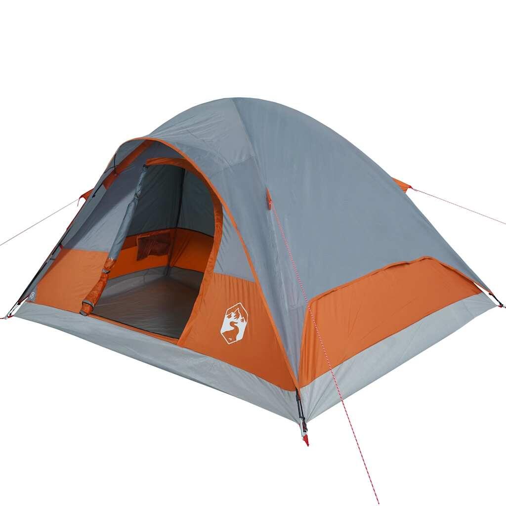 VidaXL Kuppelzelt 6-Personen wasserdicht orange 5/7