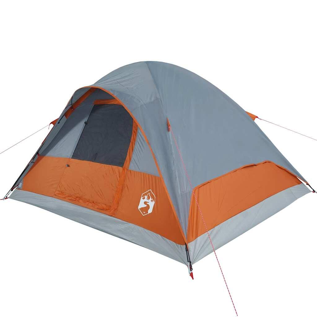 VidaXL Kuppelzelt 6-Personen wasserdicht orange 4/7
