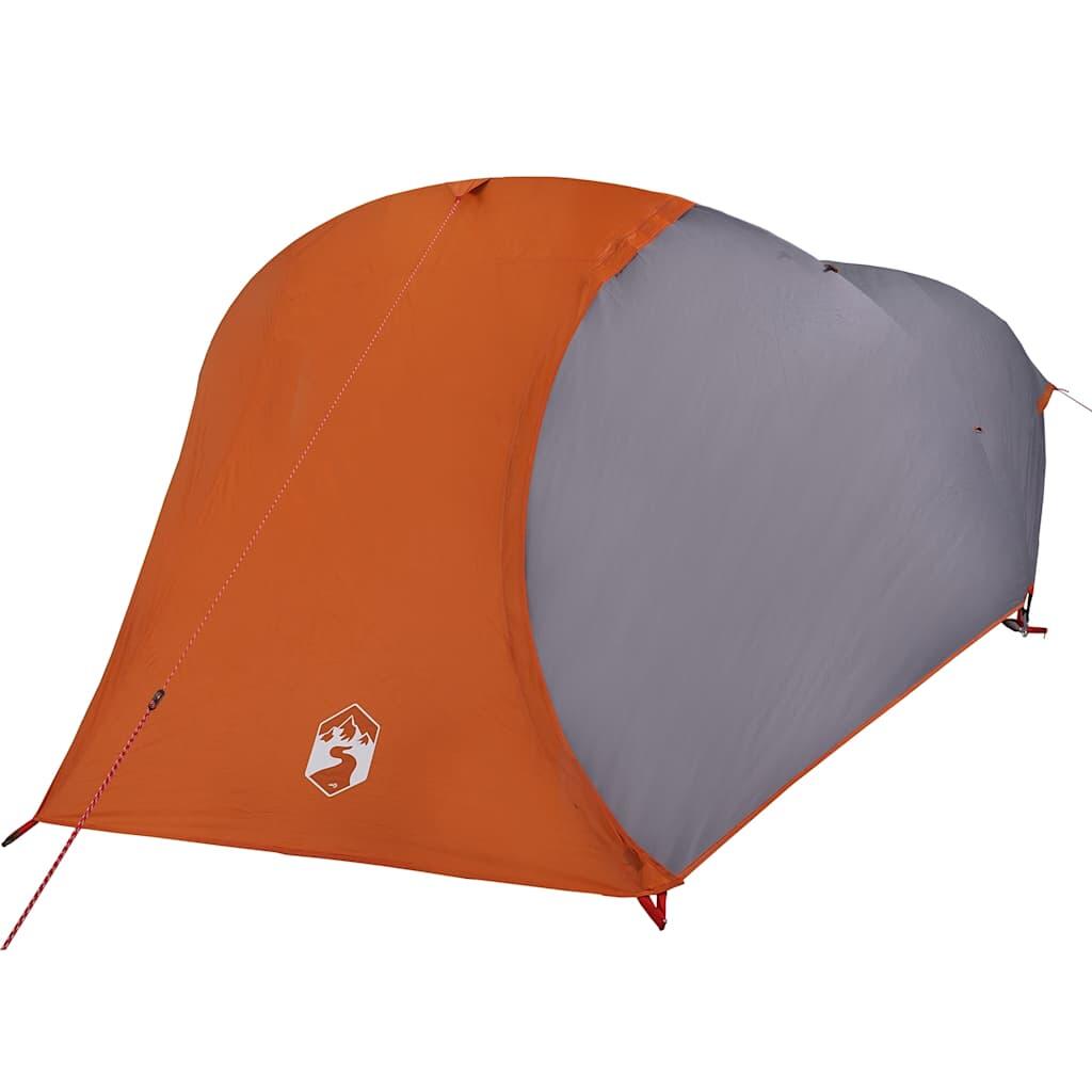 Tente dôme VidaXL 4 personnes imperméable orange 4/7