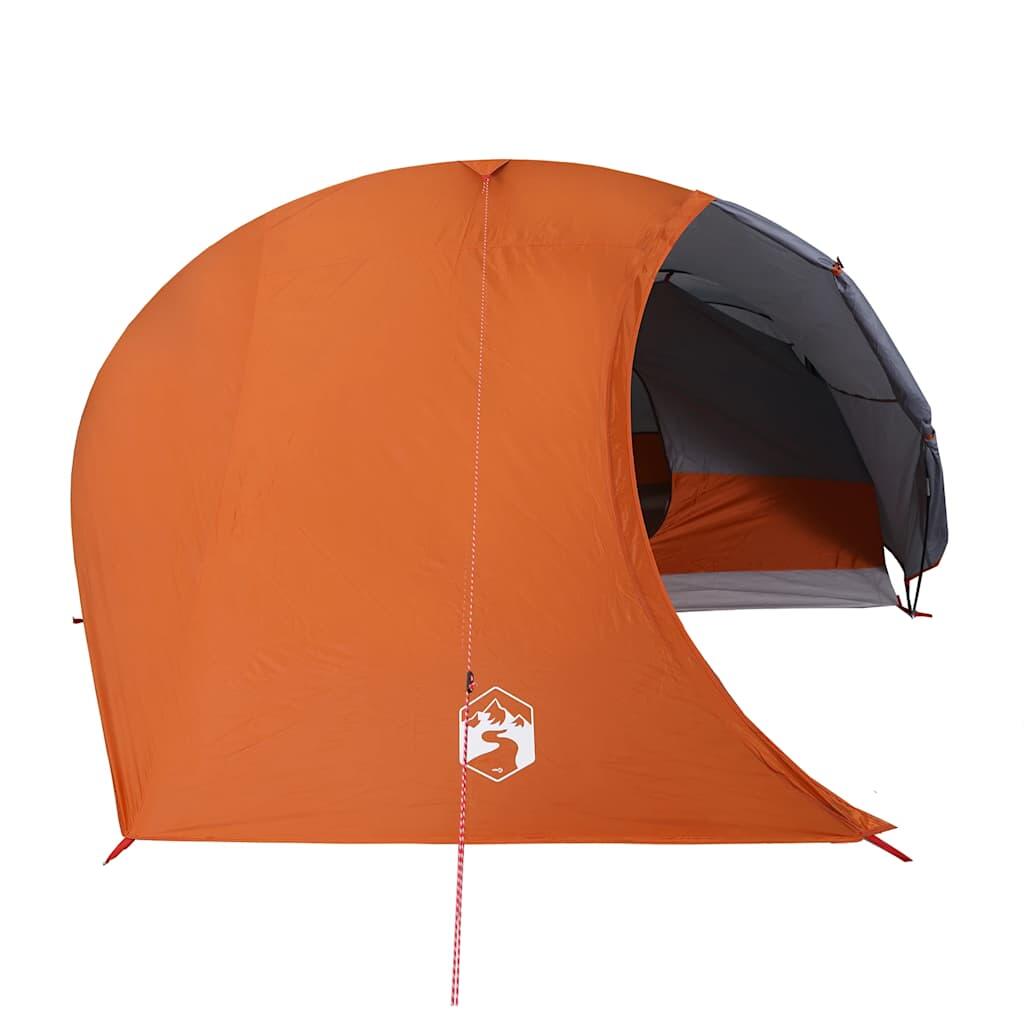 Tente dôme VidaXL 4 personnes imperméable orange 6/7