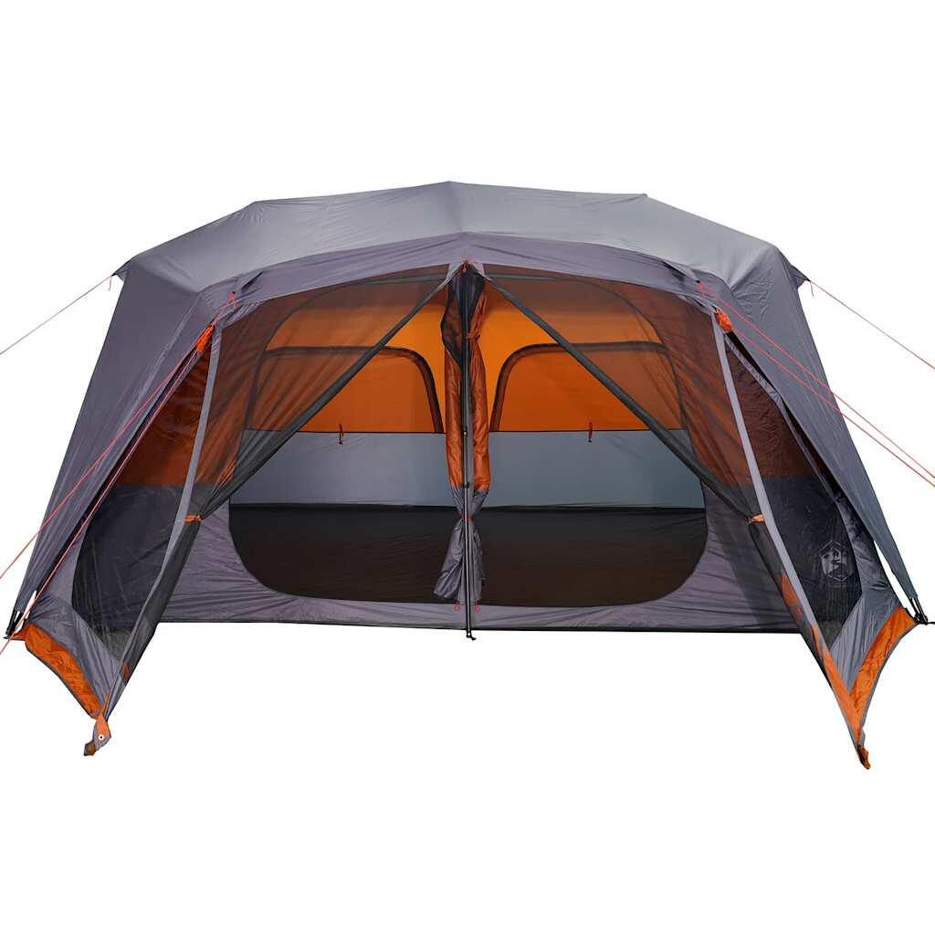 VidaXL Tente 10 Personnes - Étanche et Montage Rapide en Gris et Orange 5/7