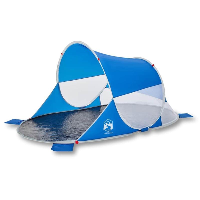 Tente de Plage Pop-Up Vidaxl - Imperméable en Bleu Azur