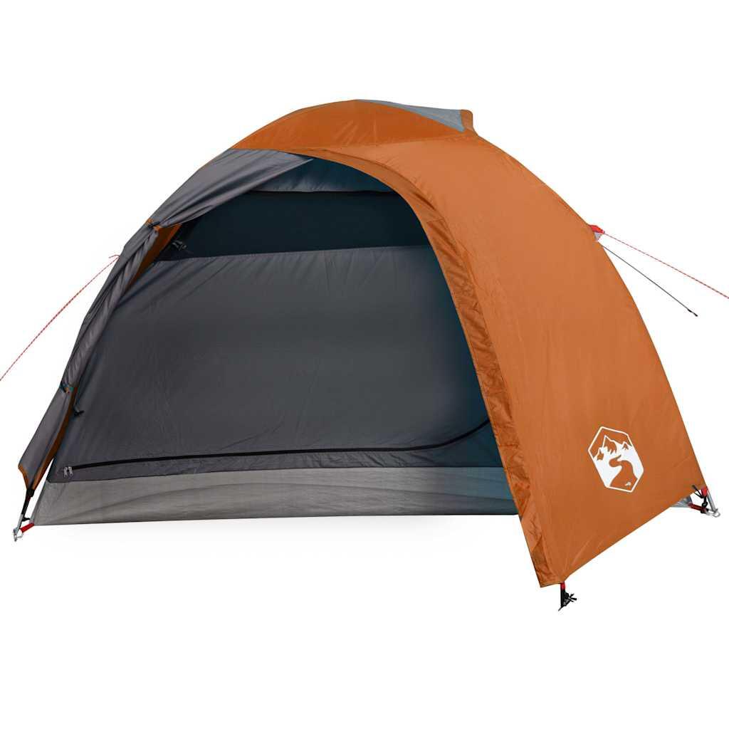 Vidaxl Tente Dôme 4 Personnes - Étanche Gris et Orange 5/7
