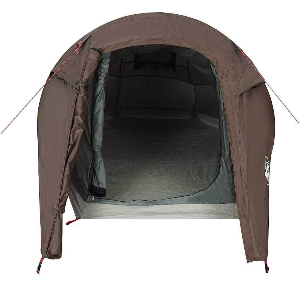 Tenda a tunnel VidaXL 3 persone impermeabile marrone 6/7