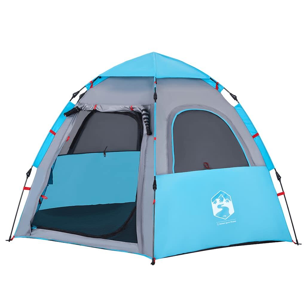 Vidaxl Tente de Camping 4 Personnes avec Système de Libération Rapide - Bleu 4/7