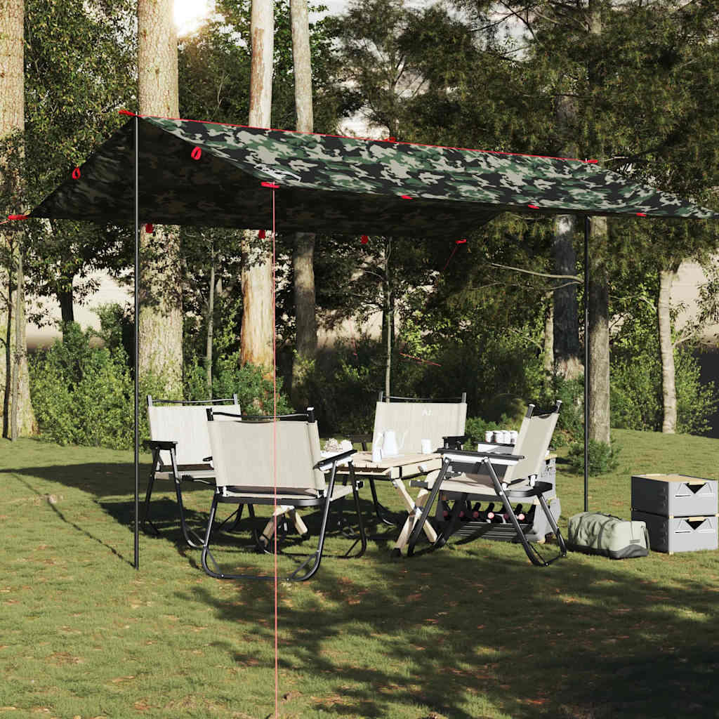 VidaXL Tendalino da Campeggio Impermeabile 406x306 cm Camouflage. 7/7