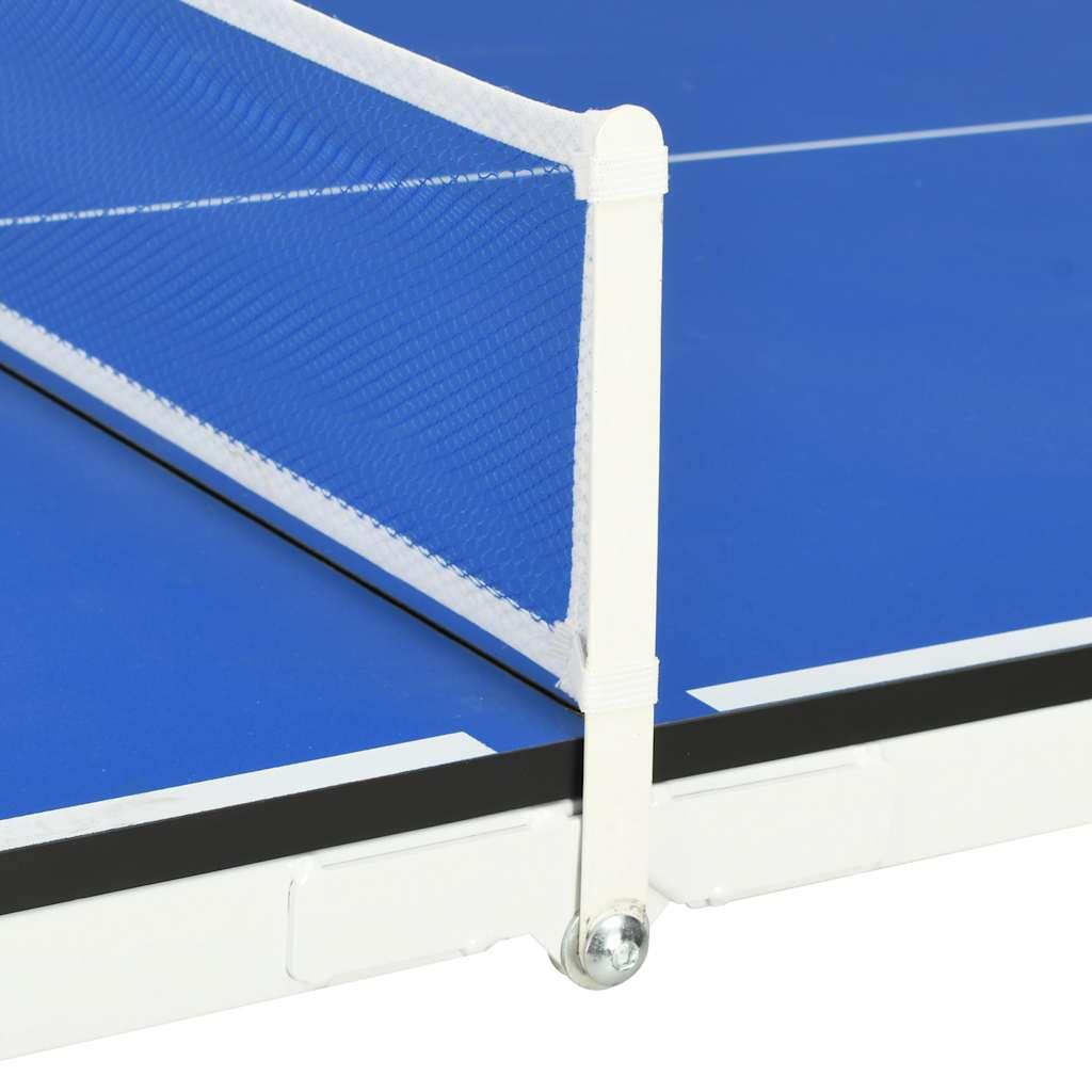 Mesa de ping pong con red azul 152x76x66 cm 6/6