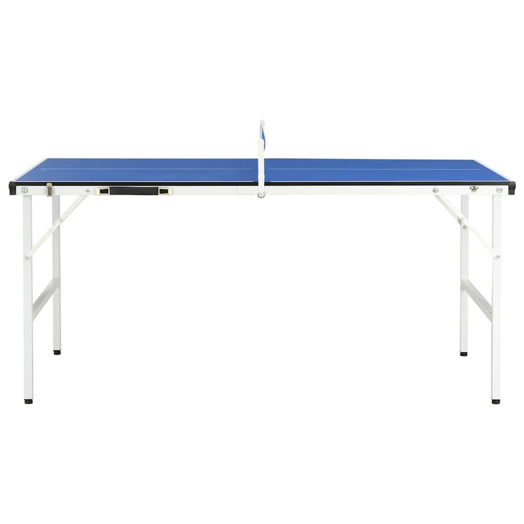Mesa de ping pong con red azul 152x76x66 cm 2/6