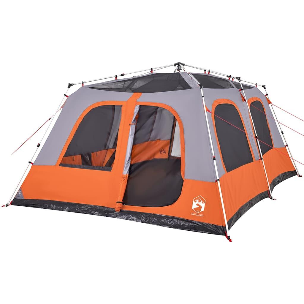 Tente Dome Vidaxl 10 Personnes avec Libération Rapide en Gris et Orange 4/7