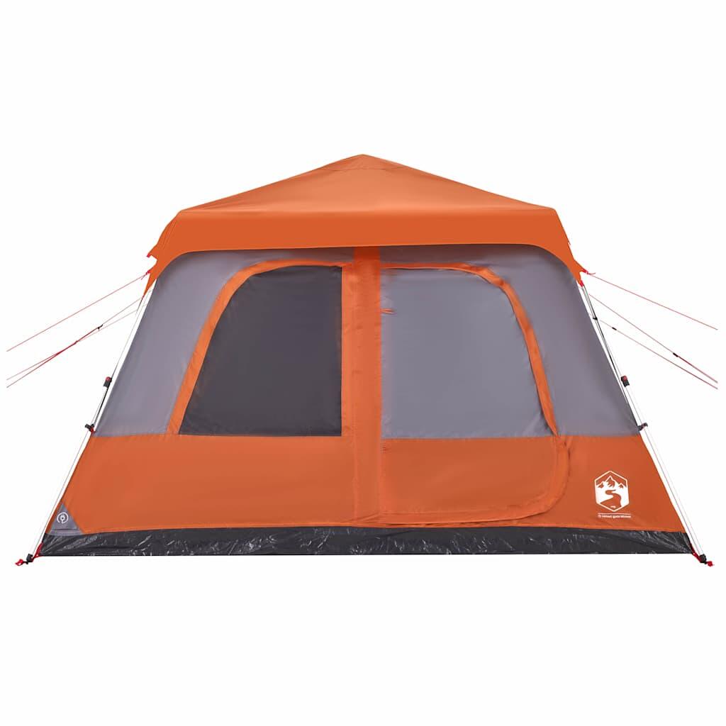 Tente Dome Vidaxl 10 Personnes avec Libération Rapide en Gris et Orange 5/7