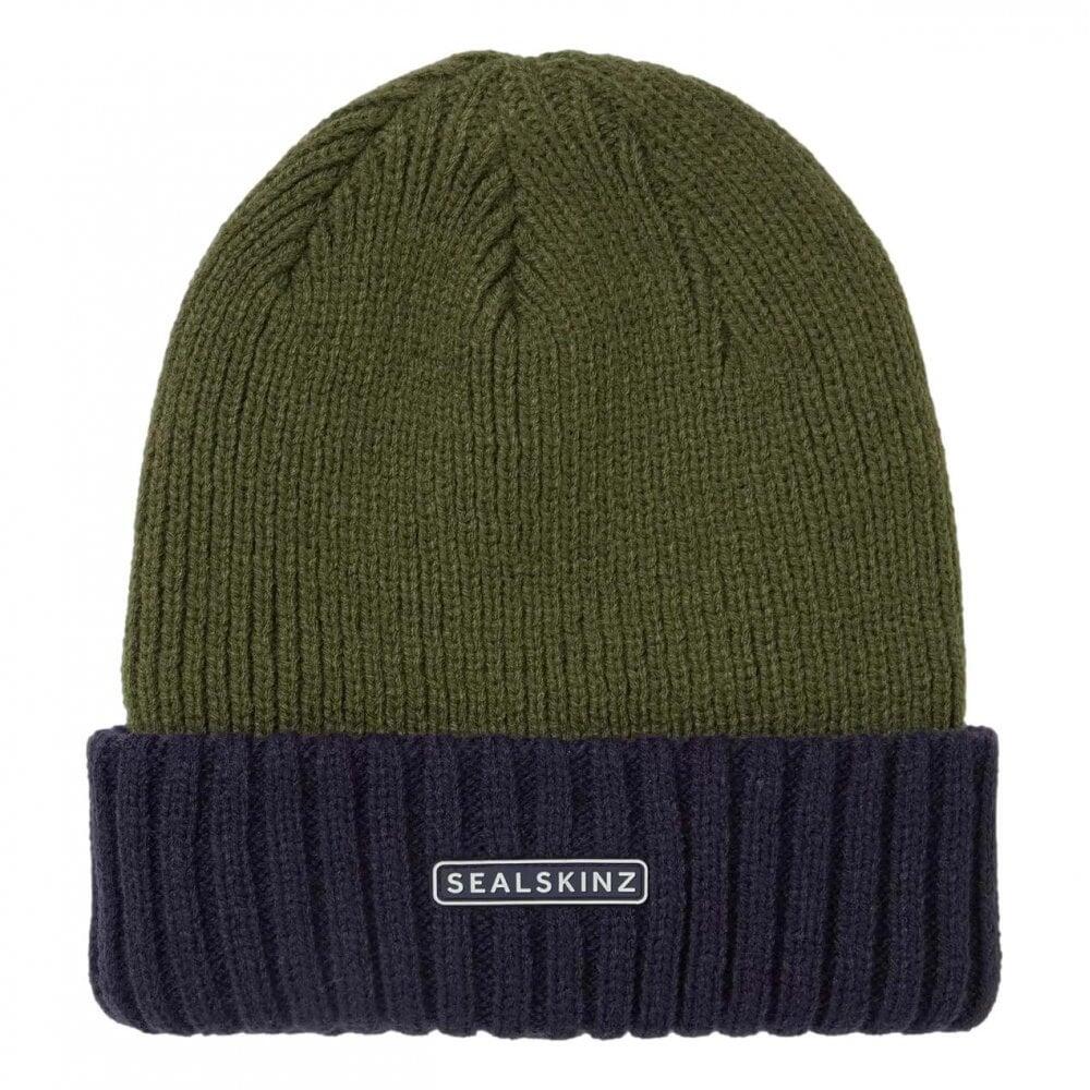 SEALSKINZ Mens Waterproof Cold Weather Roll Cuff Beanie Hat